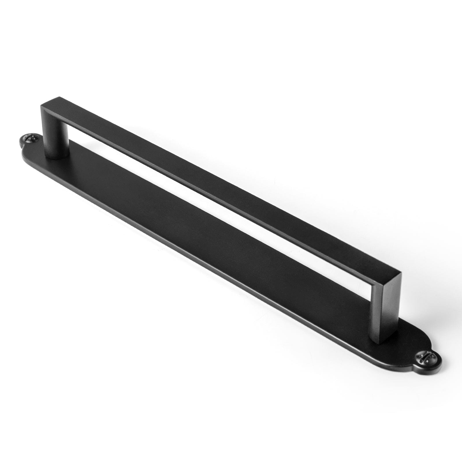 Goo-Ki Matte Black / G013 / 7.6'' Hole Center 2 Pack Long Cabinet Bar Pulls with Back Plates Solid Drawer Handles Set