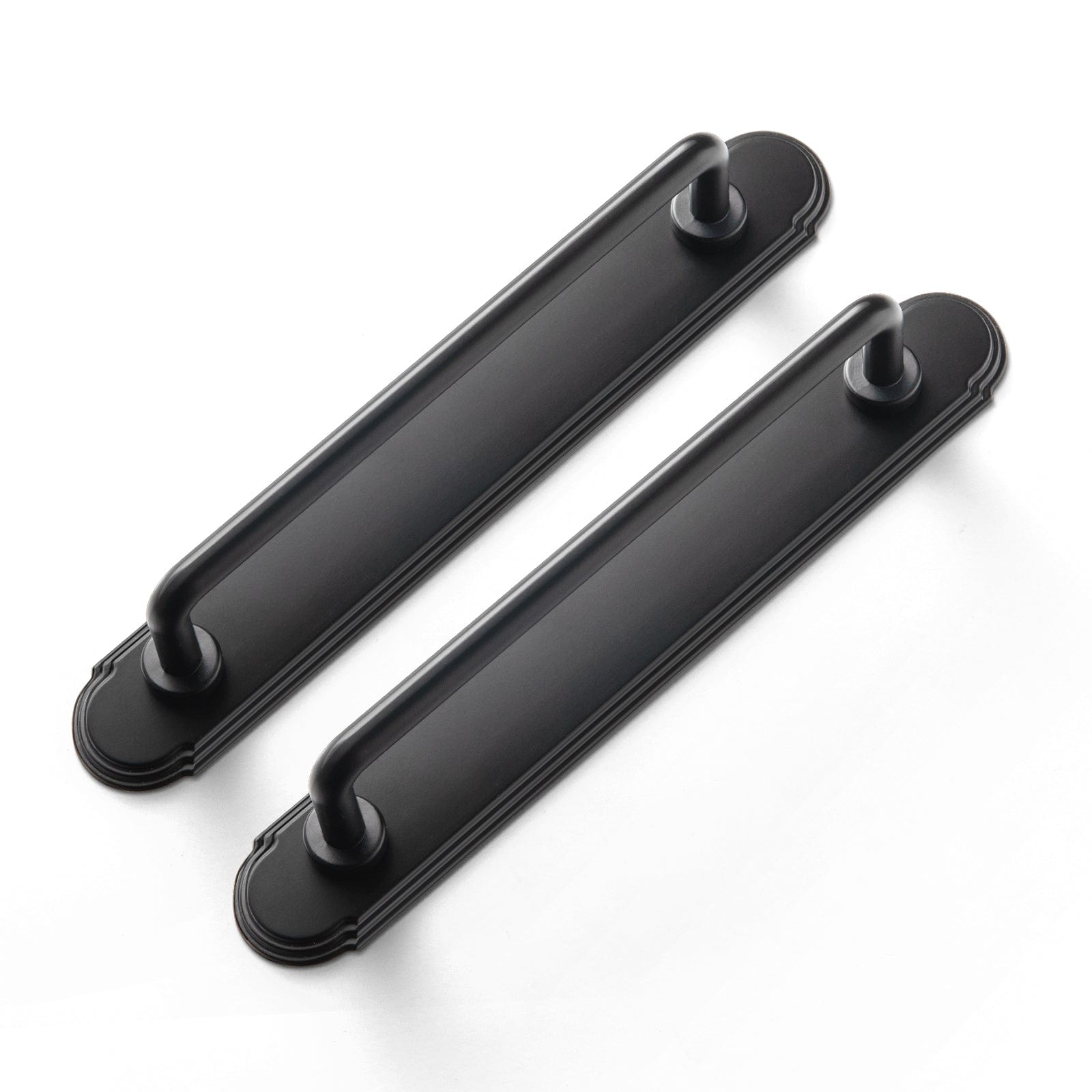 Goo-Ki Matte Black / G014 / 5'' Hole Center 2 Pack Cabinet Bar Pulls with Back Plate Vintage Drawer Handles Home Improvement Hardware