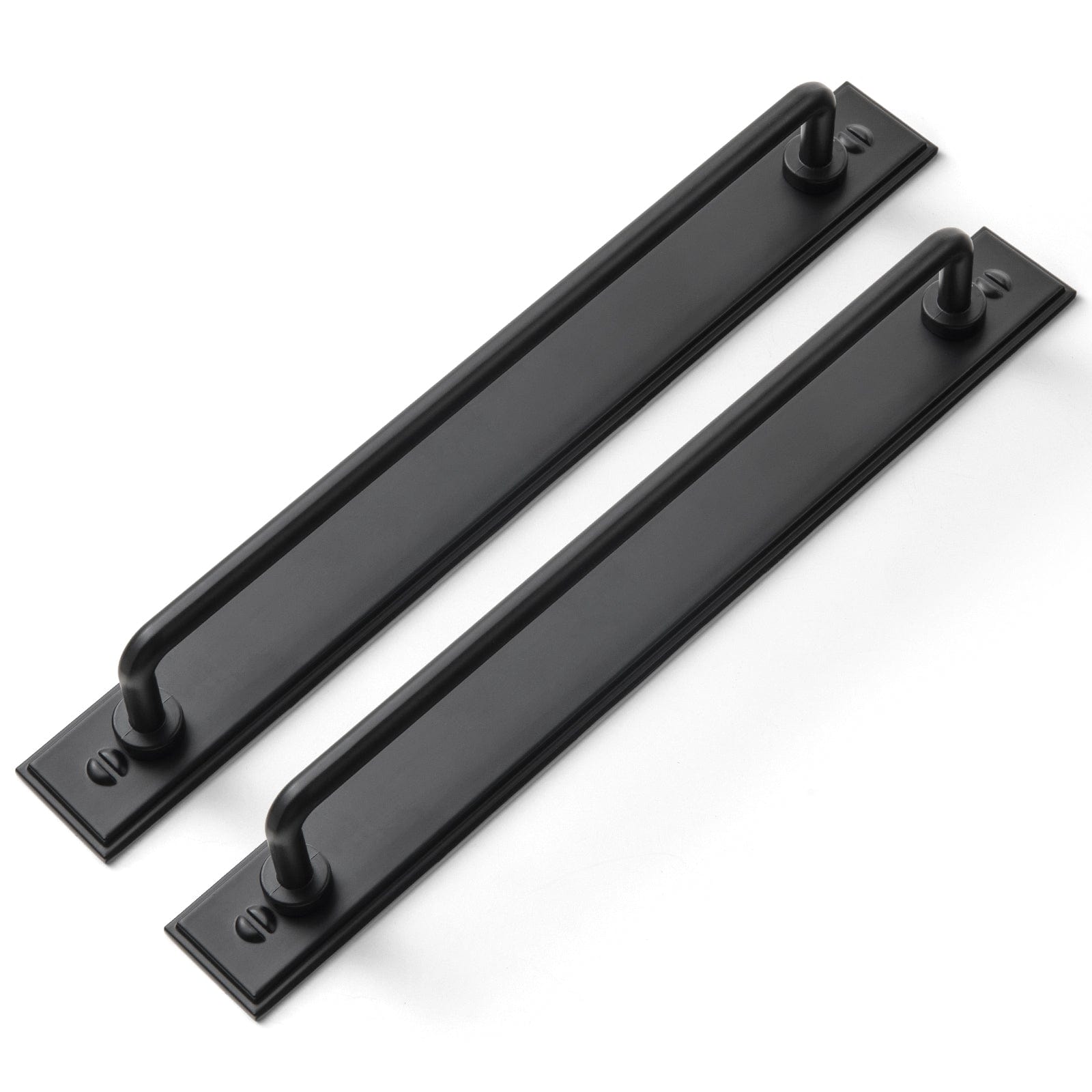 Goo-Ki Matte Black / G015 / 5'' Hole Center 2 Pack Cabinet Bar Pulls with Back Plate Vintage Drawer Handles Home Improvement Hardware