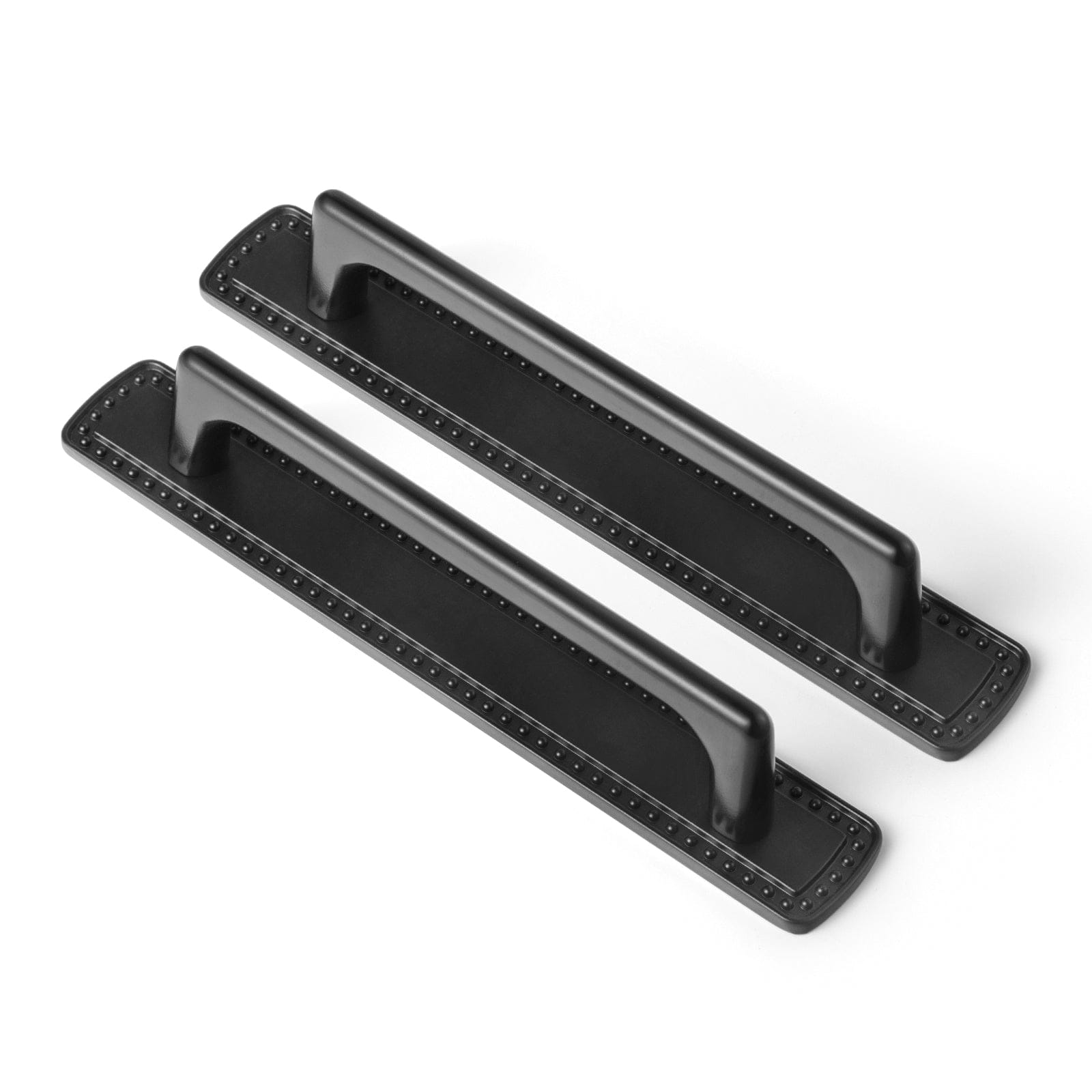 Goo-Ki Matte Black / G018 / 5'' Hole Center 2 Pack Classic Cabinet Bar Pulls with Back Plate Zinc Alloy Cabinet Handle with Long Back Plate