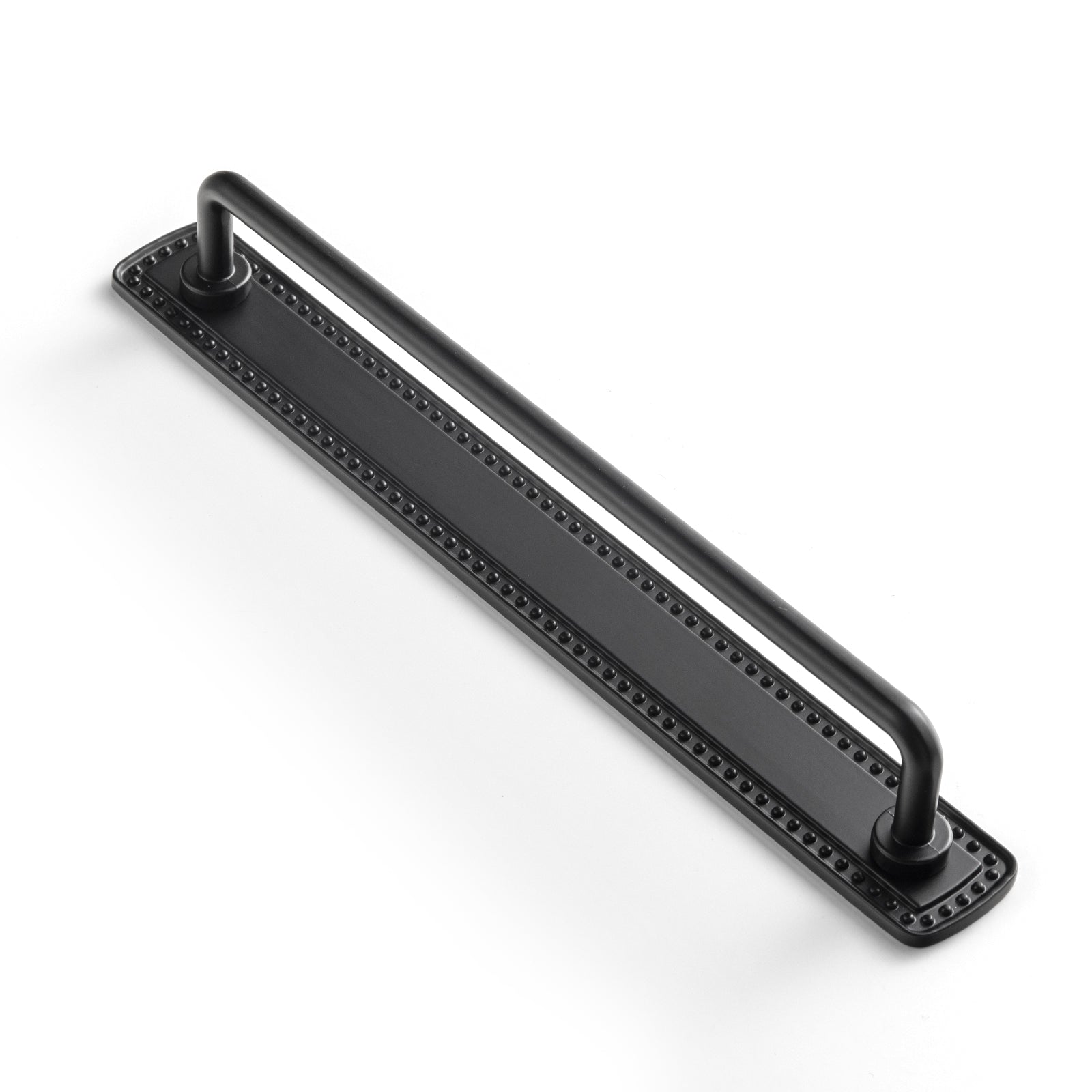Goo-Ki Matte Black / G018 / 7.6'' Hole Center 2 Pack Cabinet Bar Pulls with Back Plate Vintage Drawer Handles Home Improvement Hardware