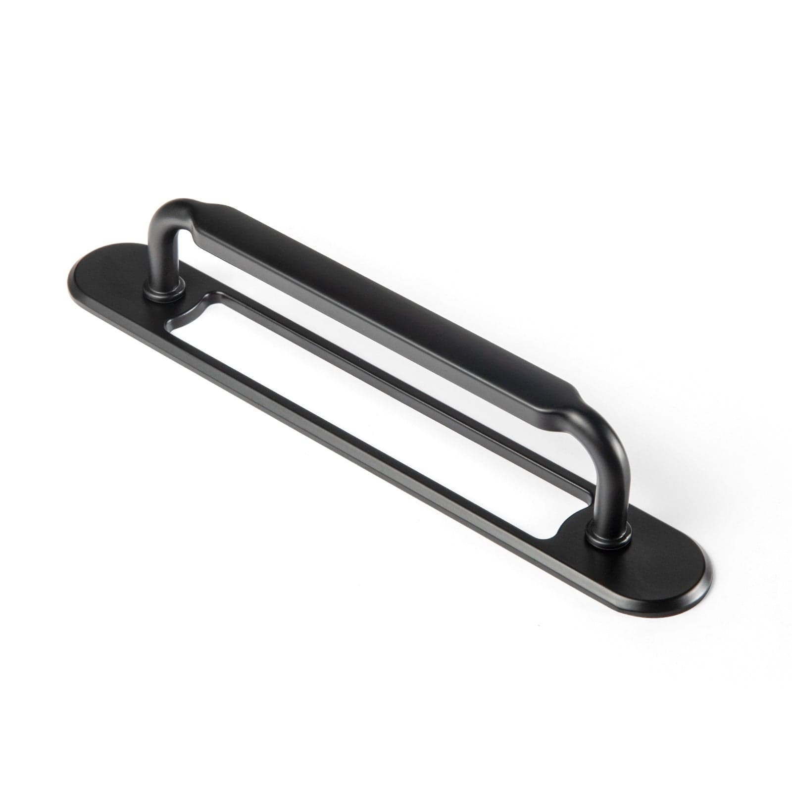 Goo-Ki Matte Black / G021 / 5'' Hole Center 2 Pack Antique Brass Cabinet Pulls with Back Plate Zinc Alloy Drawer Handle with Long Back Plate