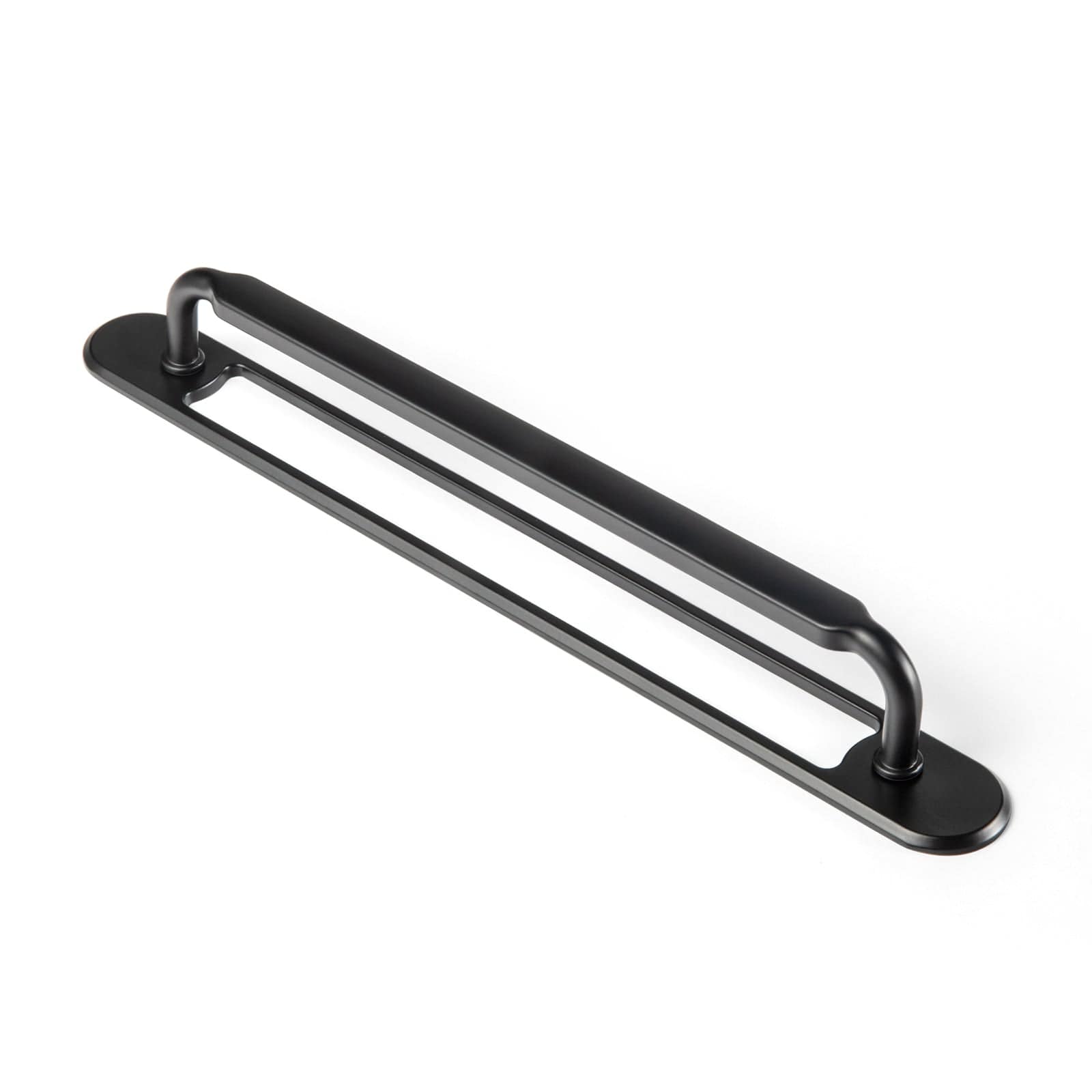 Goo-Ki Matte Black / G021 / 7.6'' Hole Center 2 Pack Antique Brass Cabinet Pulls with Back Plate Zinc Alloy Drawer Handle with Long Back Plate