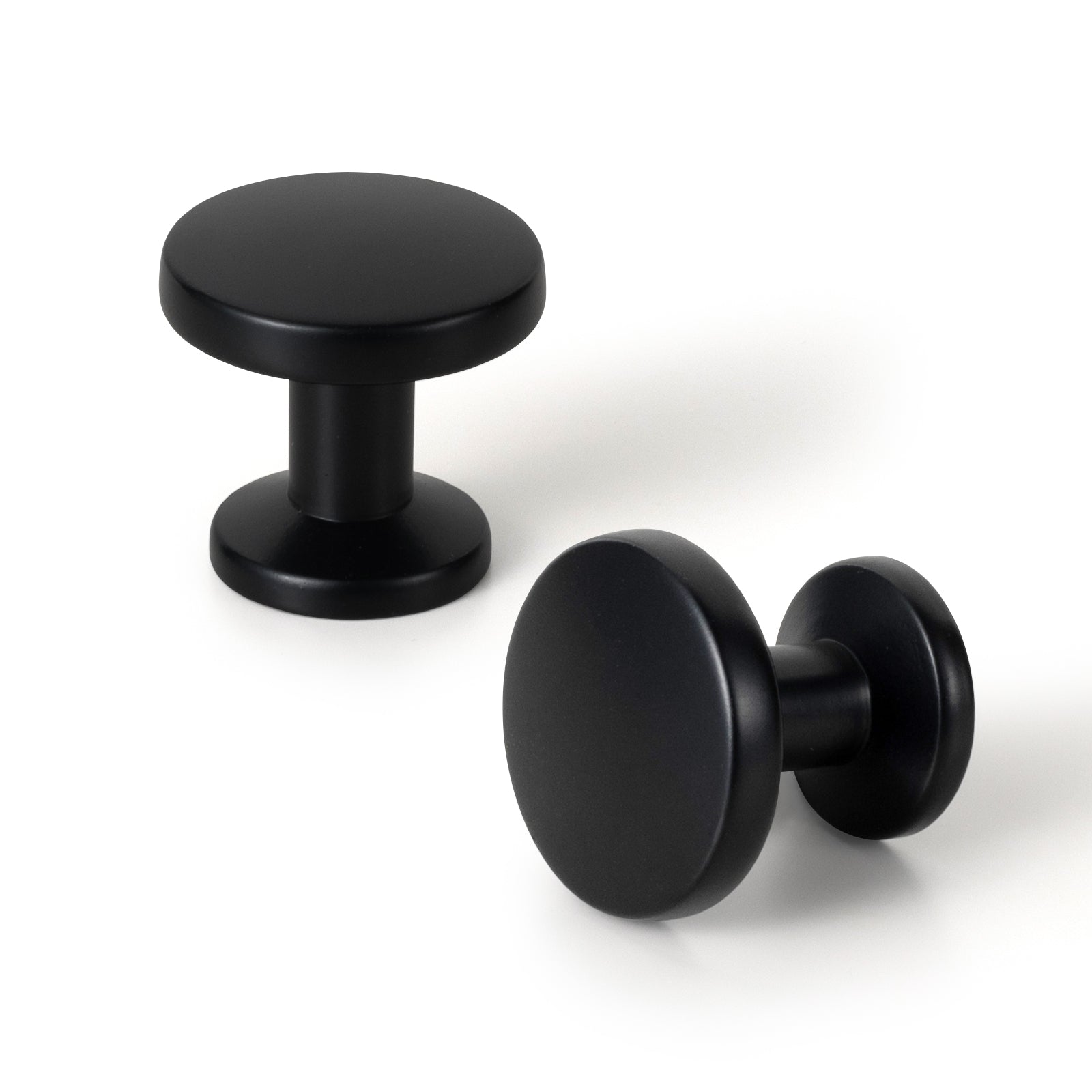 Goo-Ki Matte Black / Knob / 12 Pack Vintage Cabinet Knobs with Cylindrical Stem Minimalist Dresser Hardware