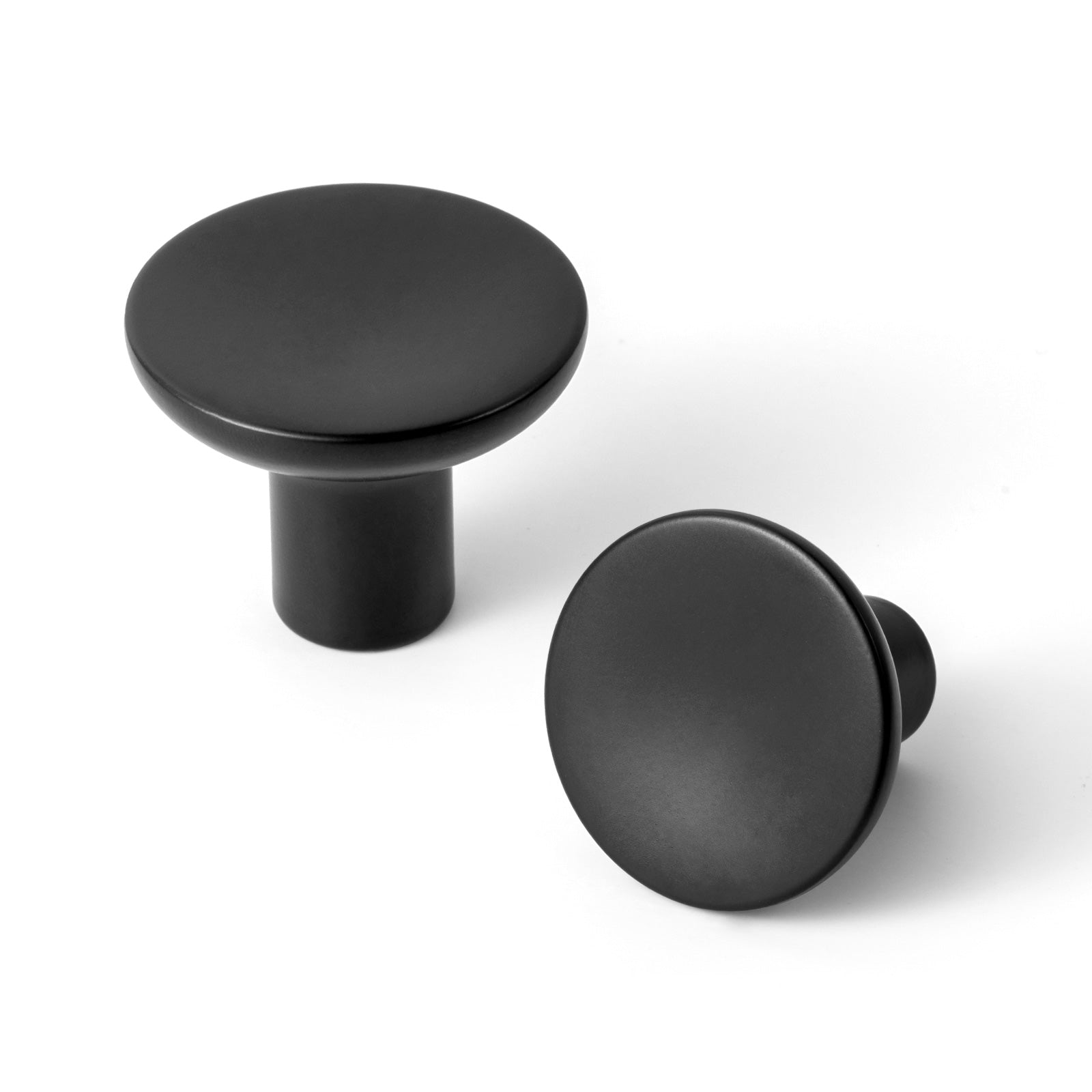 Goo-Ki Matte Black / Knob / 6 Pack Classic Antique Brass Cabinet Knobs Minimalist Round Kitchen Handles Vintage Hardware