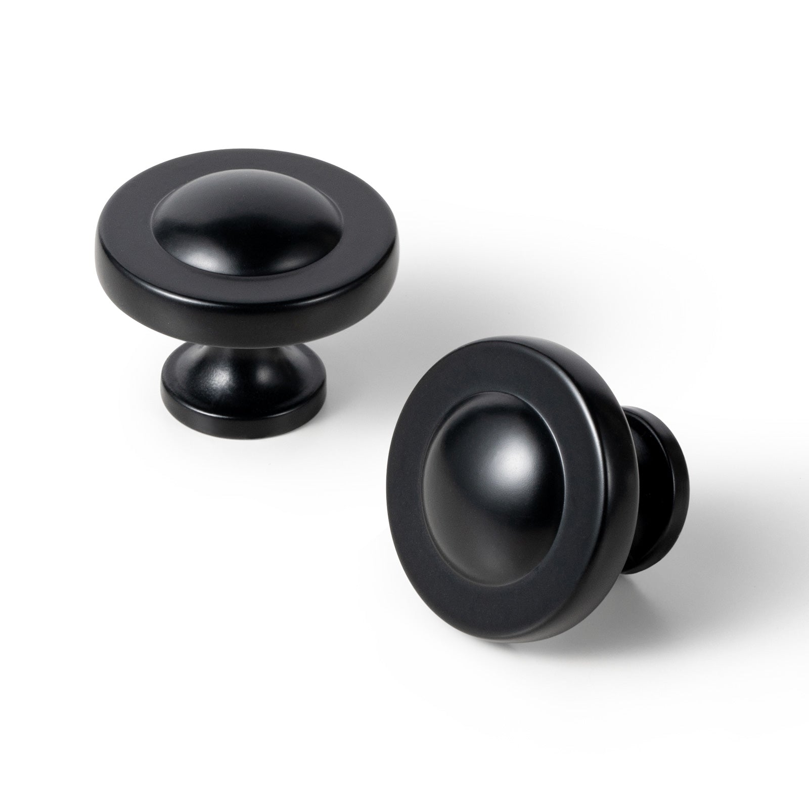 Goo-Ki Matte Black / Knob / 6 Pack Domed Cabinet Knobs Vintage Distressed Contemporary Hardware for Kitchen Drawers