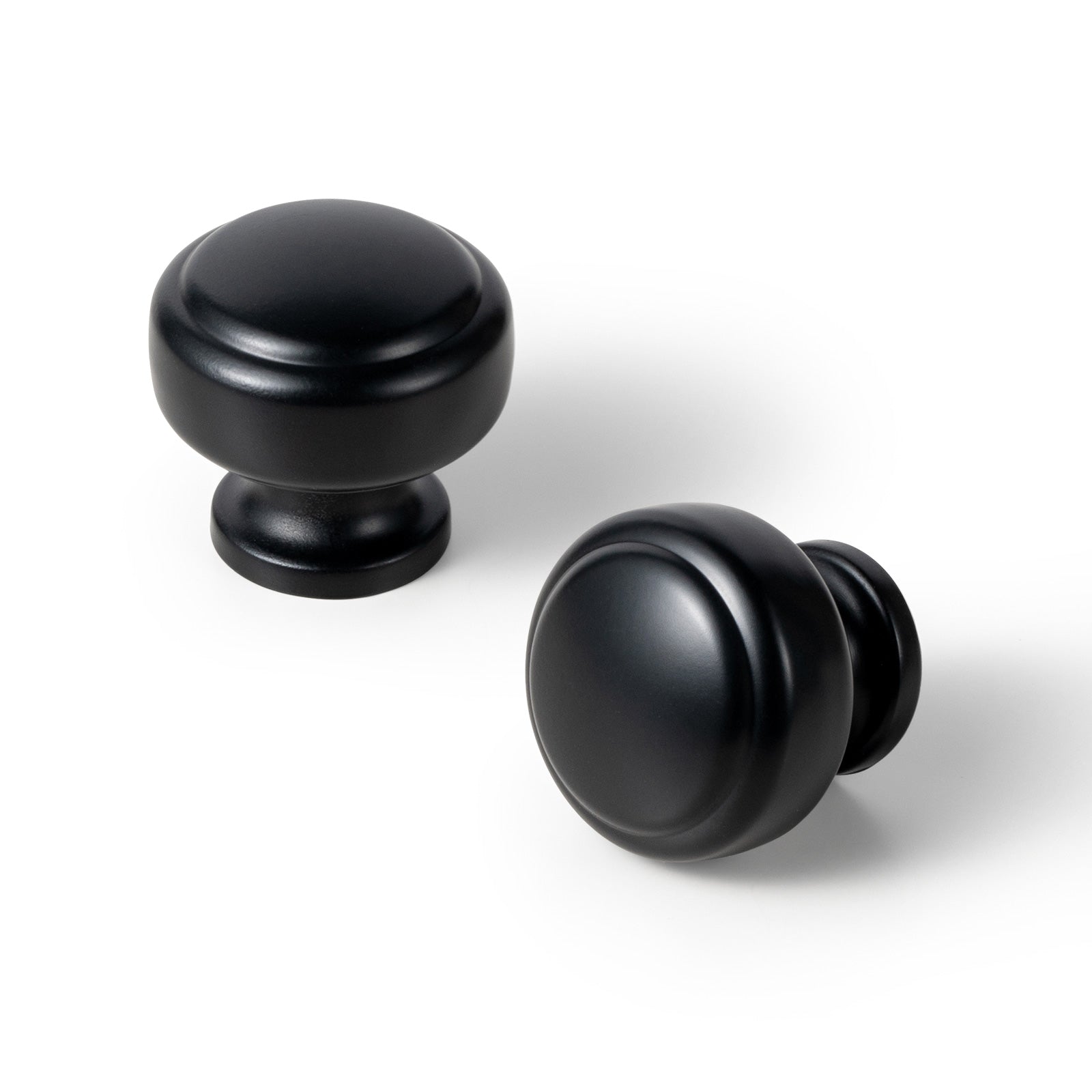 Goo-Ki Matte Black / Knob / 6 Pack Round Cabinet Knobs Vintage Furniture Handles Retro Hardware for Kitchen Drawers