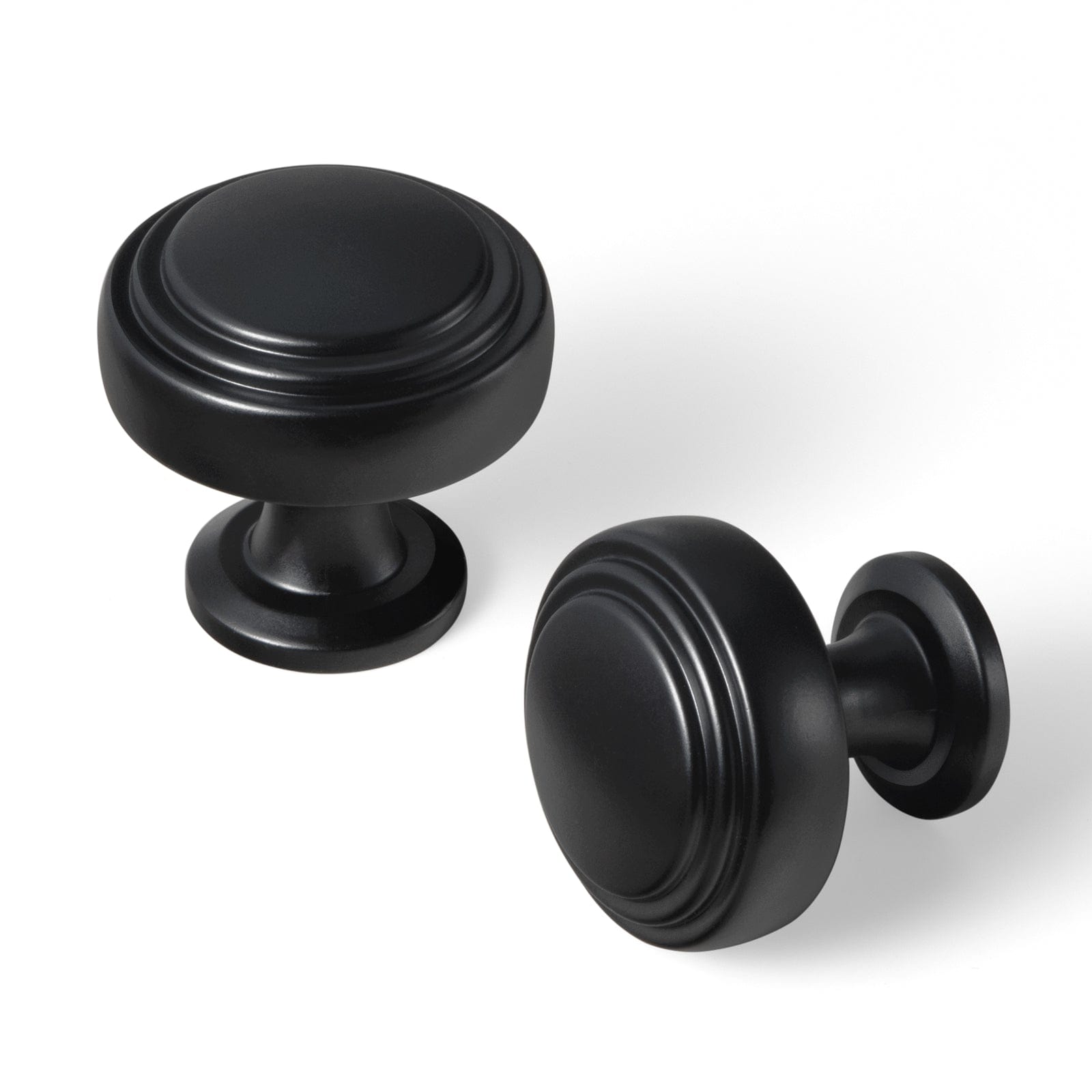 Goo-Ki Matte Black / Knob / 6 Pack Round Cabinet Knobs Vintage Furniture Knobs Retro Hardware for Kitchen Drawers