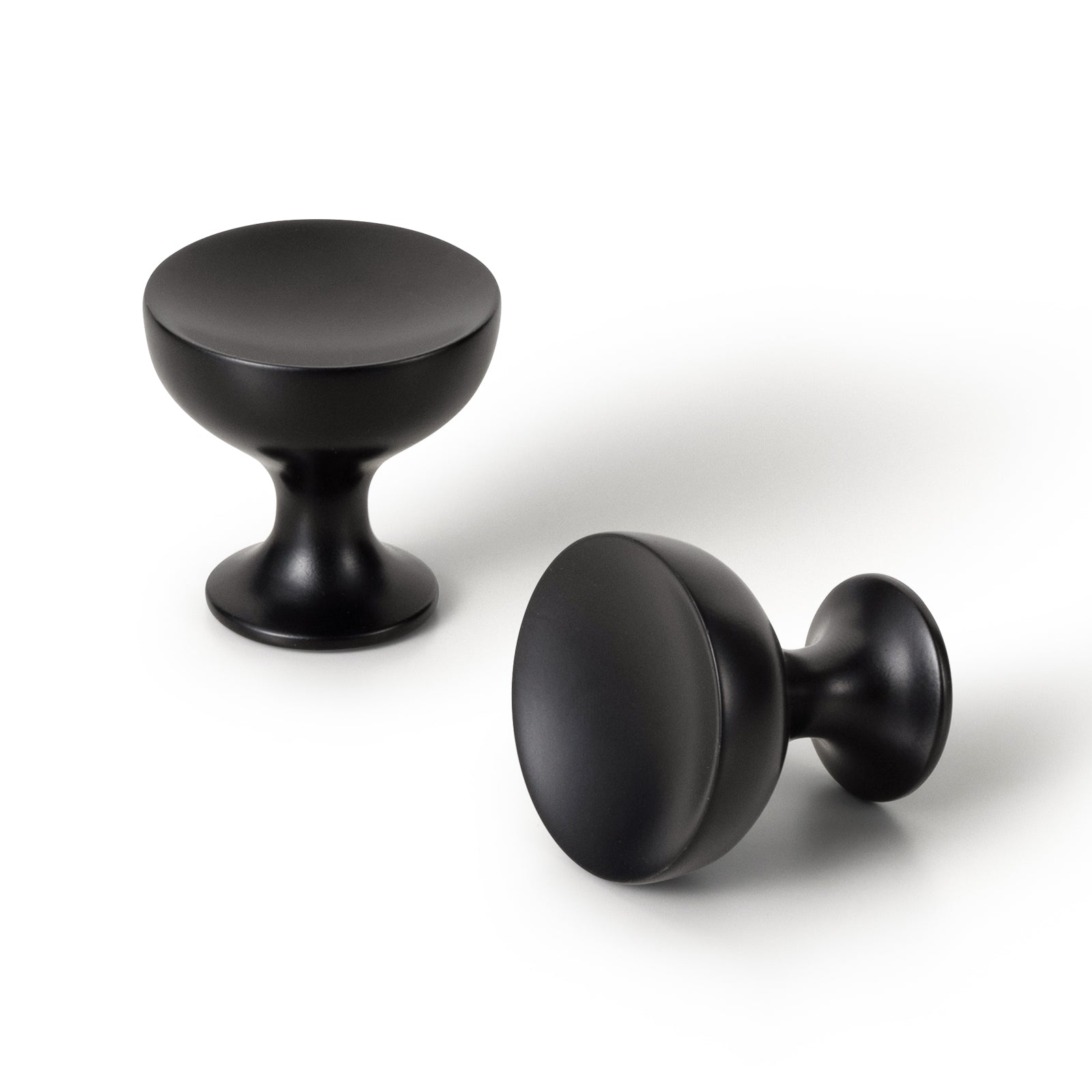 Goo-Ki Matte Black / Knob / 6 Pack Vintage Round Cup Design with Rustic Patina Finish Retro Kitchen Drawer Knobs