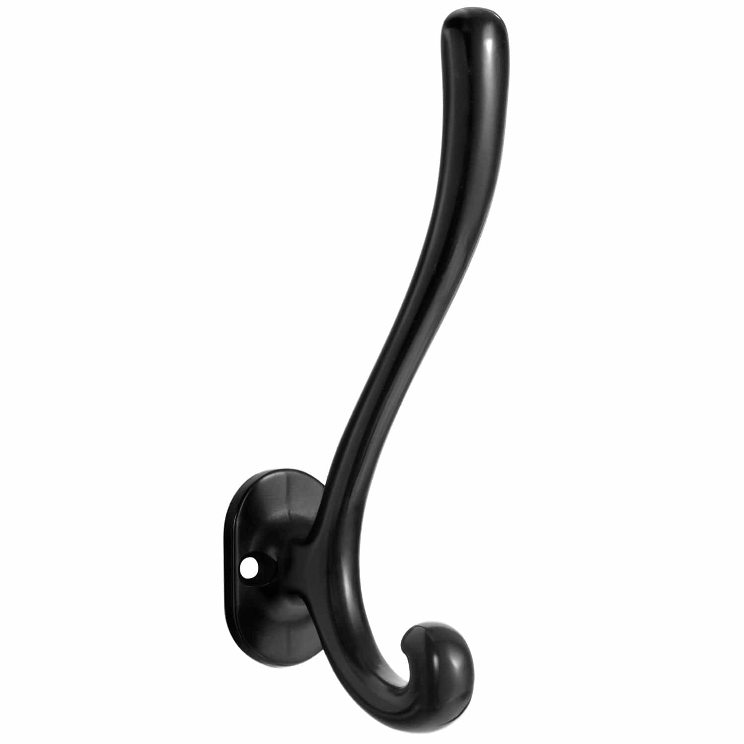 Goo-Ki Matte Black Medieval Clothes Hook American Porch Bedroom Cloakroom Wall Single Hook 6 Pack