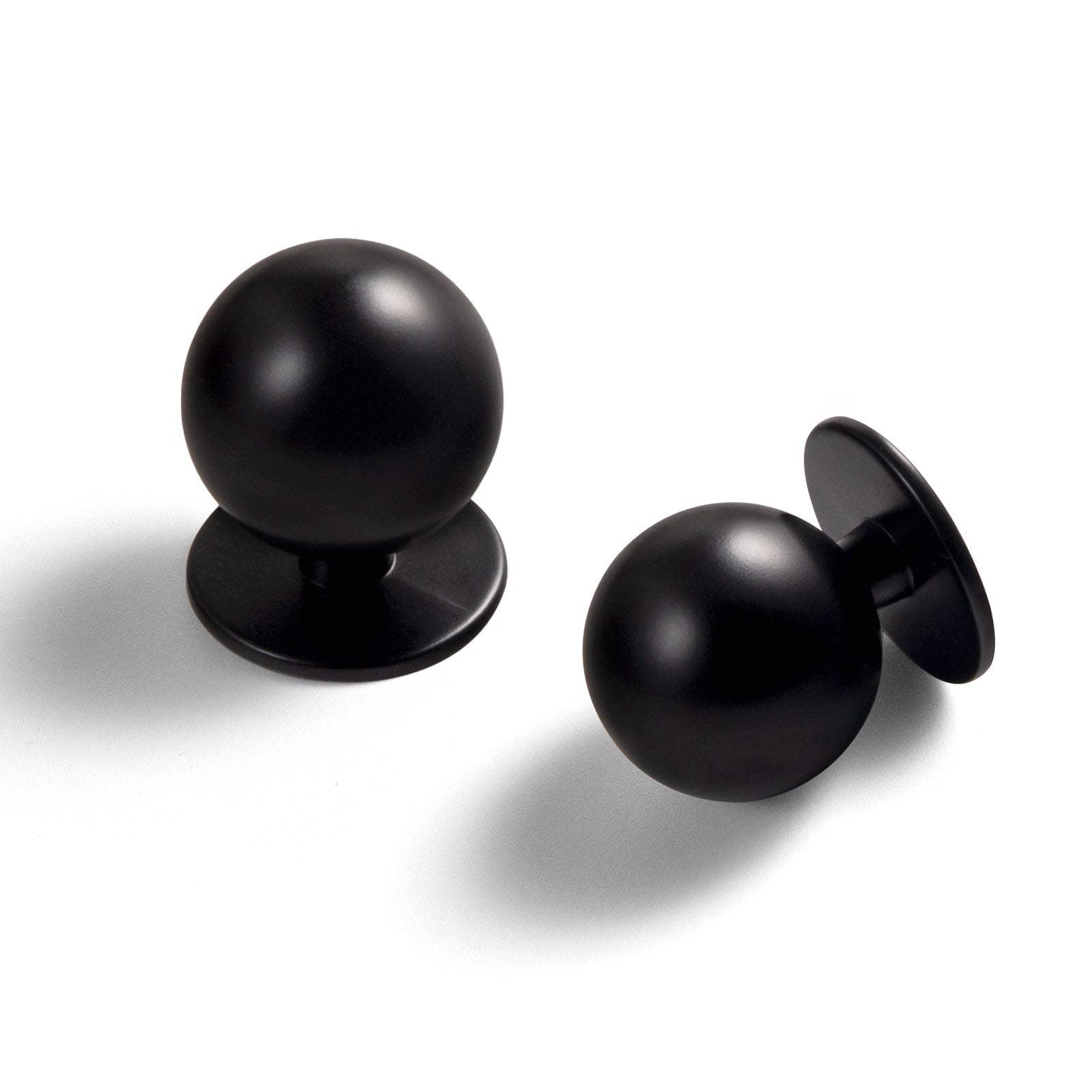 Goo-Ki Matte Black / Round Knob Plus / 12 Pack Timeless Drawer Pulls Classic Vintage Furniture Handle Elegant Modern Home Decor