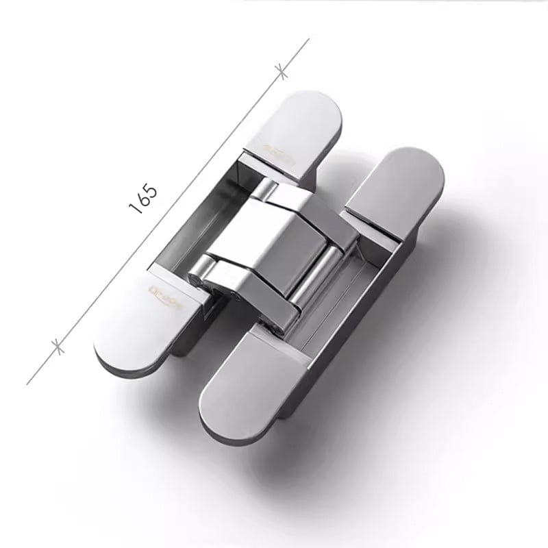 Goo-Ki Matte Chrome / 80KG / 1 Pcs Cross Three-dimensional Adjustable Folding Door Hinge Concealed Invisible Door Hinge