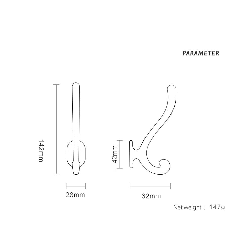 Goo-Ki Medieval Clothes Hook American Porch Bedroom Cloakroom Wall Single Hook