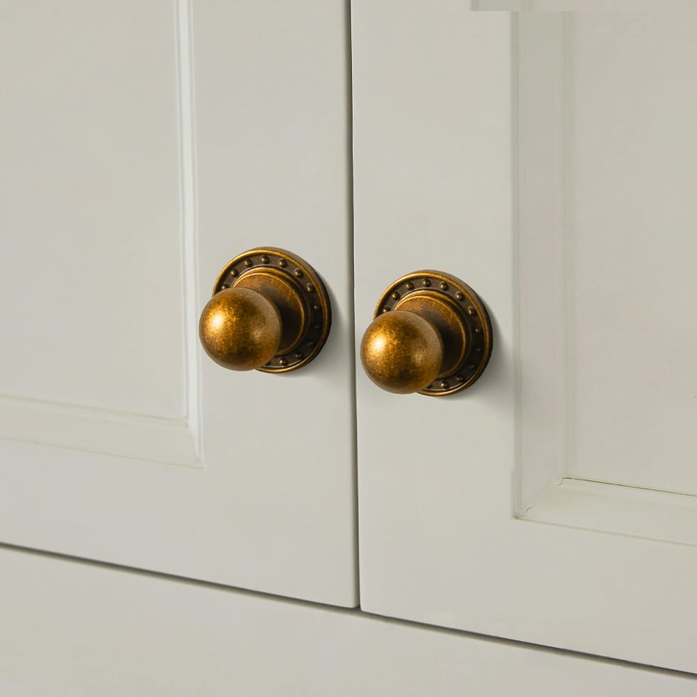 Goo-Ki Mid-Century Modern Arch Cabinet Pulls Antique Brass Kitchen Hardware