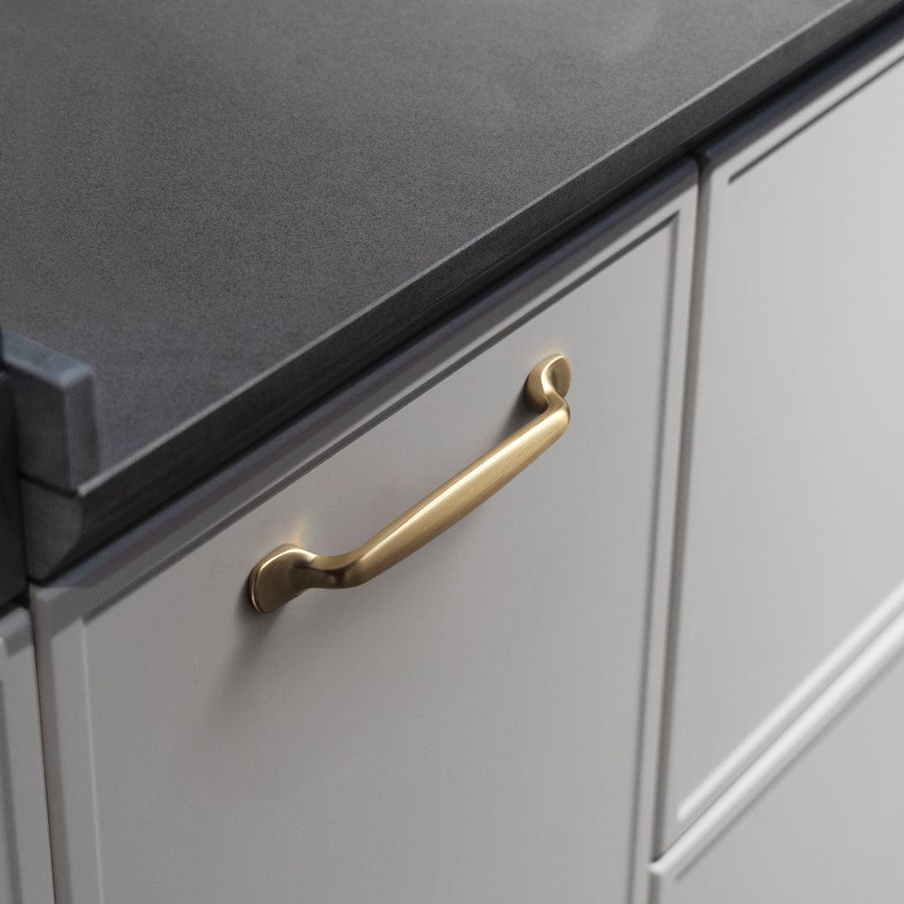 Goo-Ki Mid-Century Modern Arch Cabinet Pulls Antique Brass Kitchen Hardware