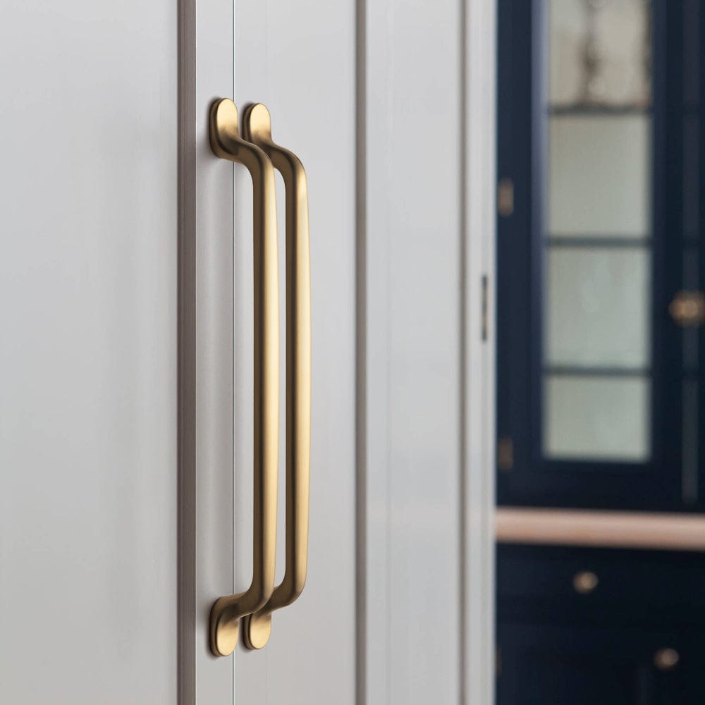 Goo-Ki Mid-Century Modern Arch Cabinet Pulls Antique Brass Kitchen Hardware