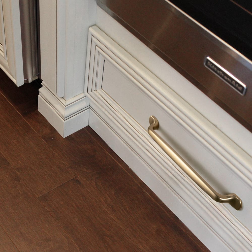 Goo-Ki Mid-Century Modern Arch Cabinet Pulls Antique Brass Kitchen Hardware