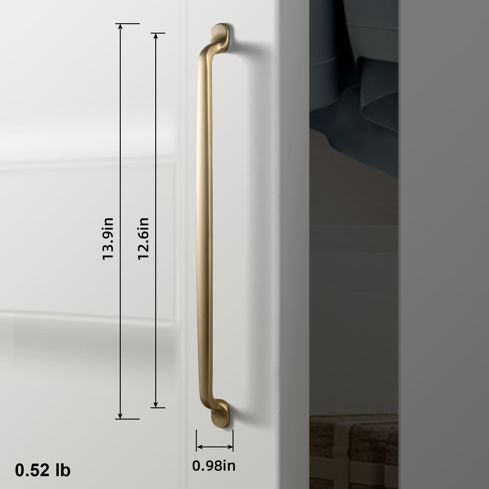 Goo-Ki Mid-Century Modern Arch Cabinet Pulls Antique Brass Kitchen Hardware