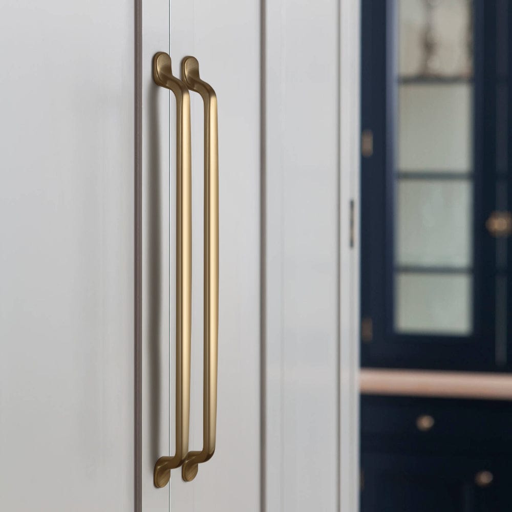 Goo-Ki Mid-Century Modern Arch Cabinet Pulls Antique Brass Kitchen Hardware