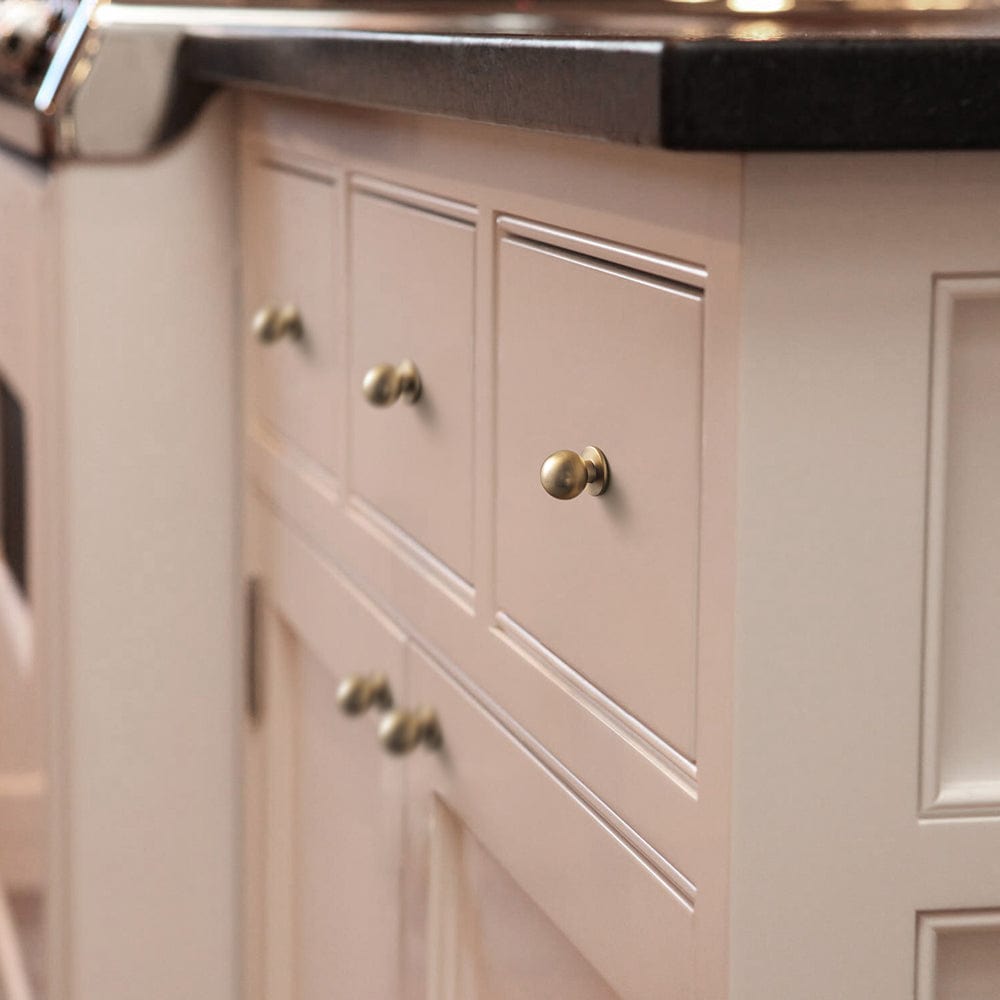 Goo-Ki Mid-Century Modern Arch Cabinet Pulls Antique Brass Kitchen Hardware