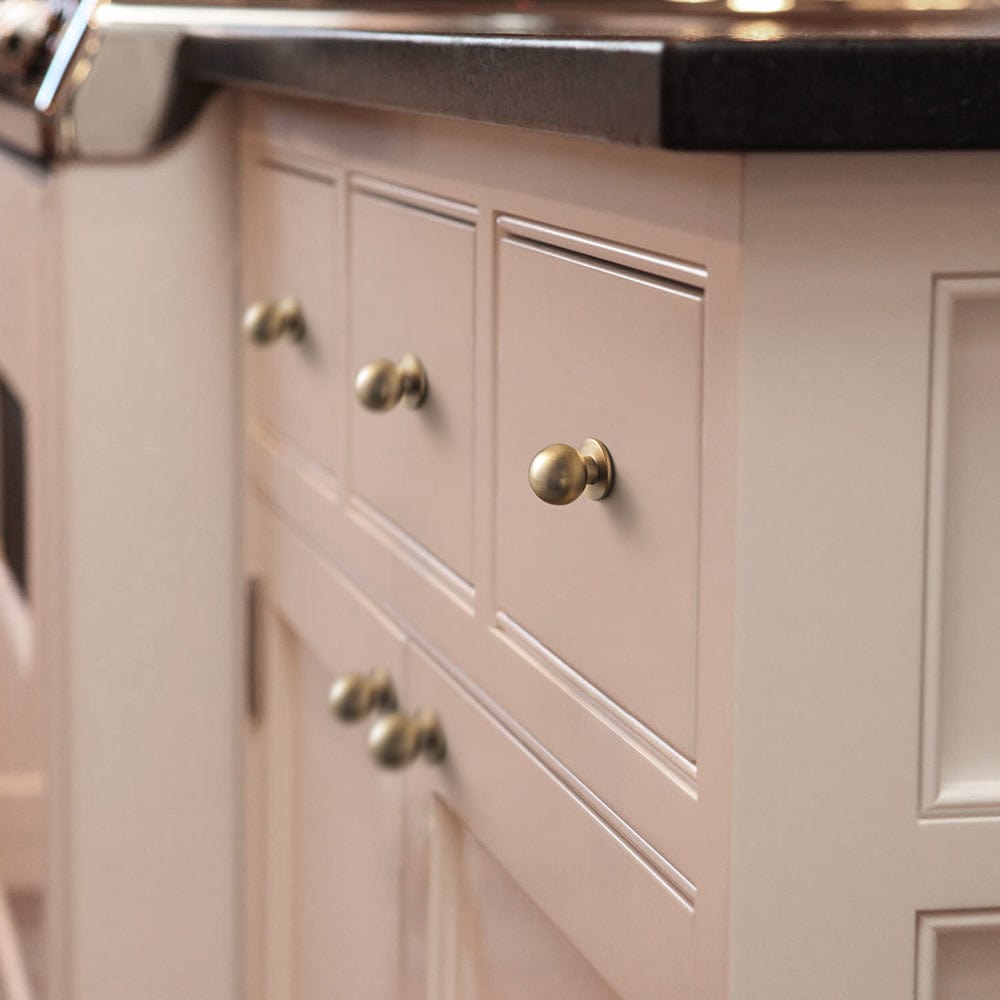 Goo-Ki Mid-Century Modern Arch Cabinet Pulls Antique Brass Kitchen Hardware