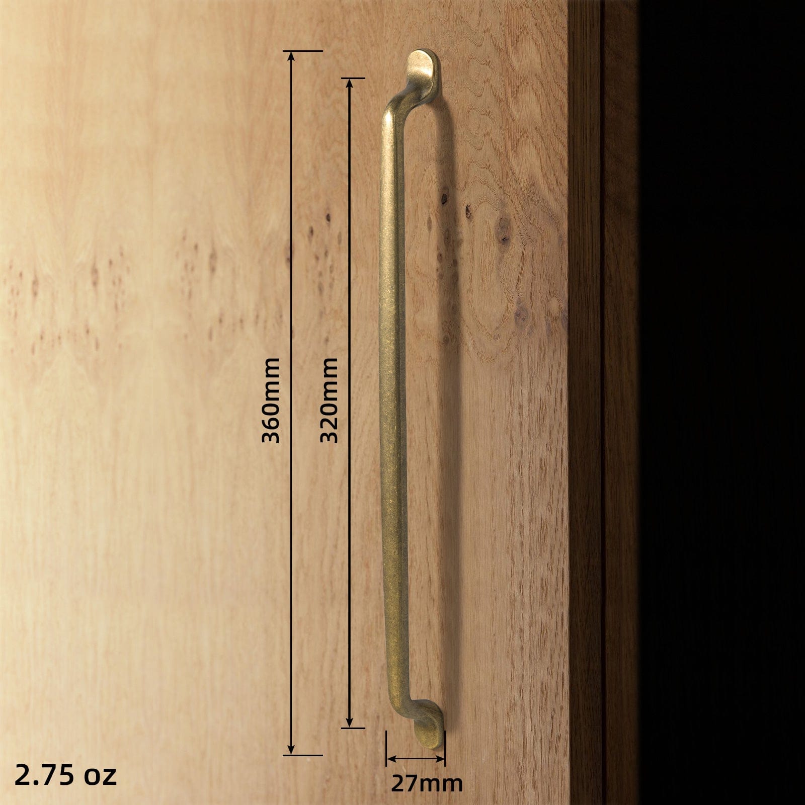 Goo-Ki Mid-Century Modern Arch Cabinet Pulls Antique Brass Kitchen Hardware 6 Pack