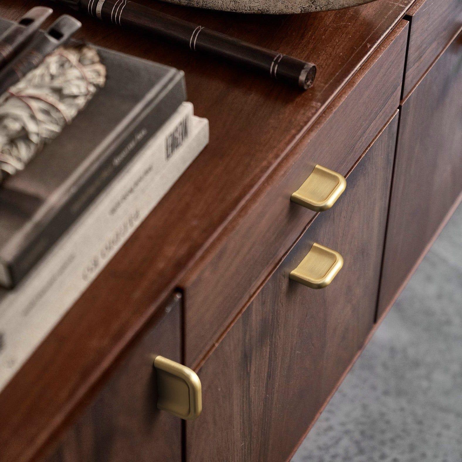 Goo-Ki Mid-Century Modern Kitchen Handle Flat Minimalist Cabinet Drawer Pull