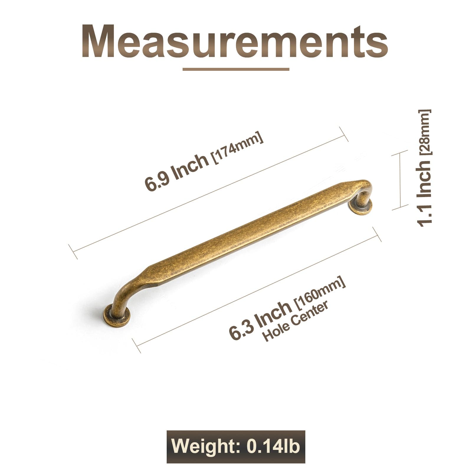 Goo-Ki Minimalist Slim Design Zinc Alloy Cabinet Pulls – Rustic Hardware for a Streamlined Look