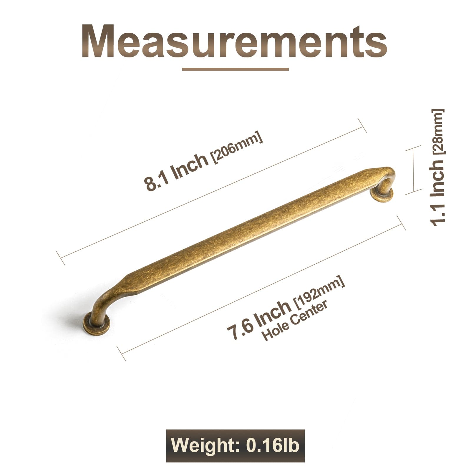 Goo-Ki Minimalist Slim Design Zinc Alloy Cabinet Pulls – Rustic Hardware for a Streamlined Look