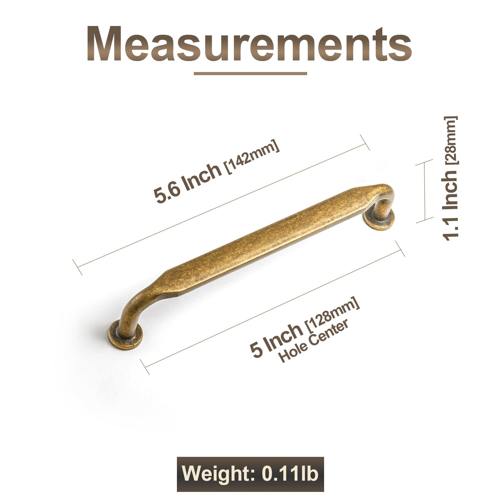 Goo-Ki Minimalist Slim Design Zinc Alloy Cabinet Pulls – Rustic Hardware for a Streamlined Look