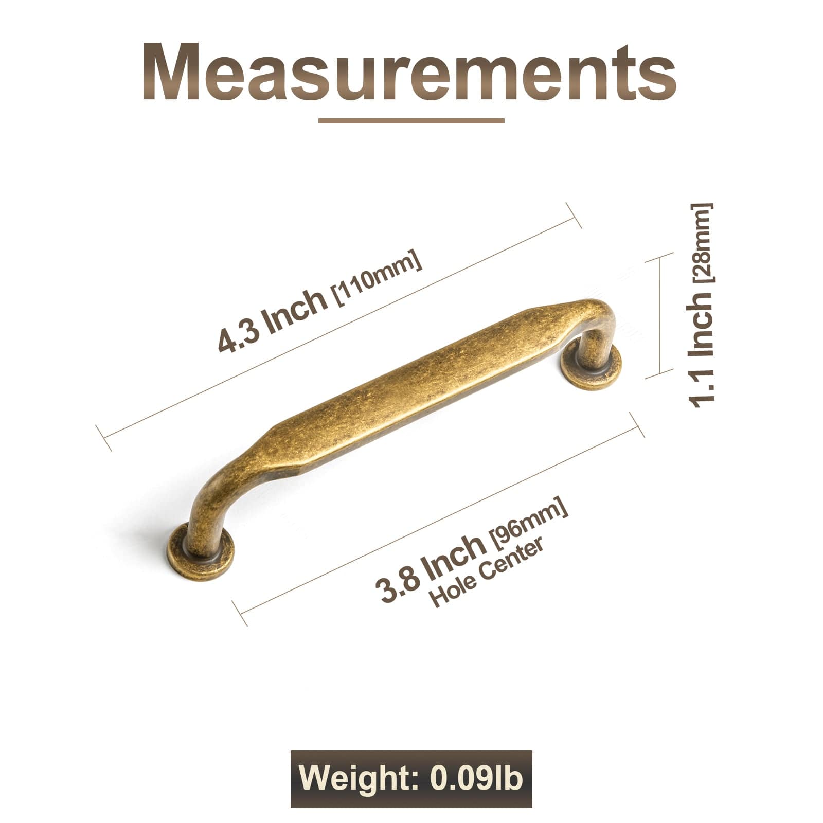 Goo-Ki Minimalist Slim Design Zinc Alloy Cabinet Pulls – Rustic Hardware for a Streamlined Look