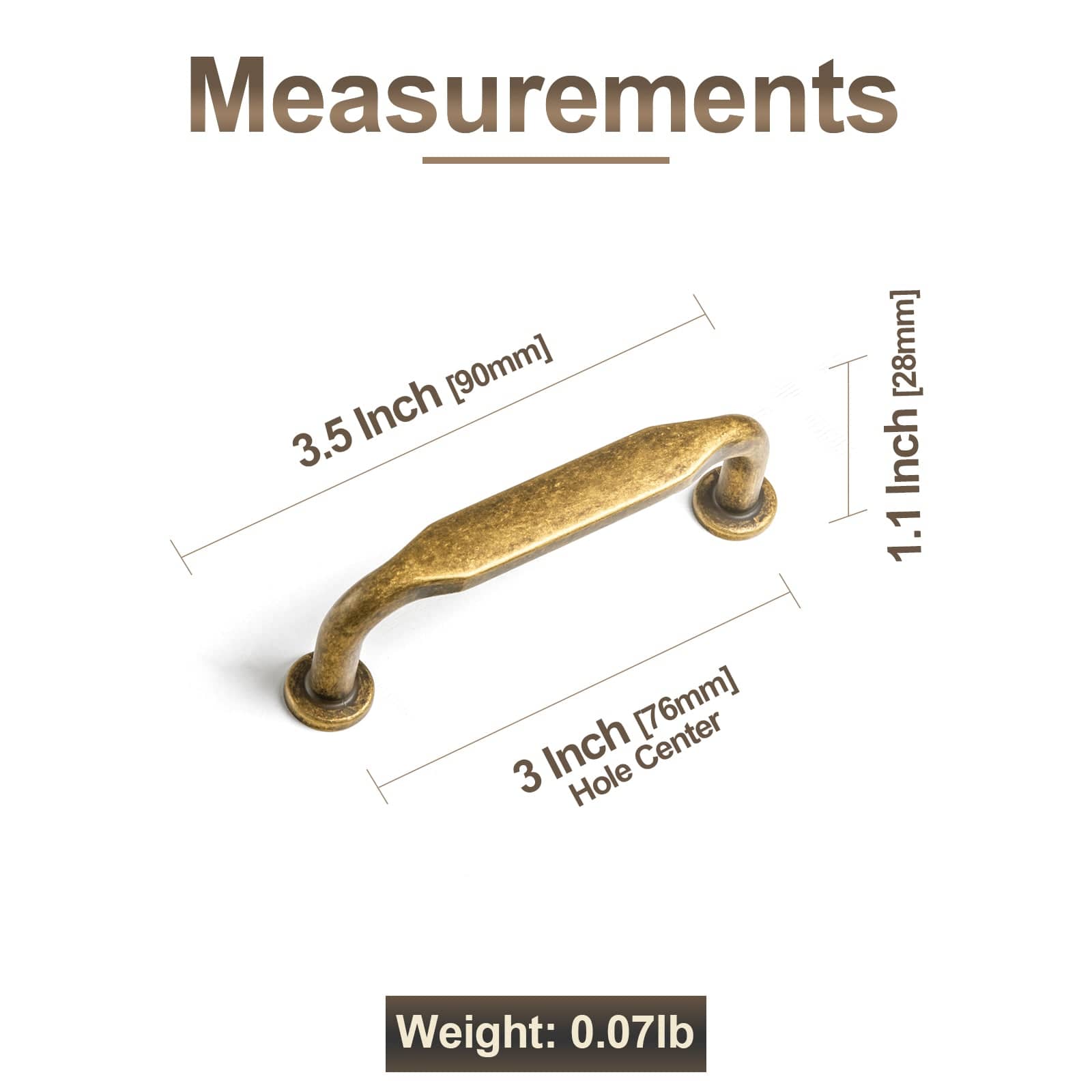 Goo-Ki Minimalist Slim Design Zinc Alloy Cabinet Pulls – Rustic Hardware for a Streamlined Look