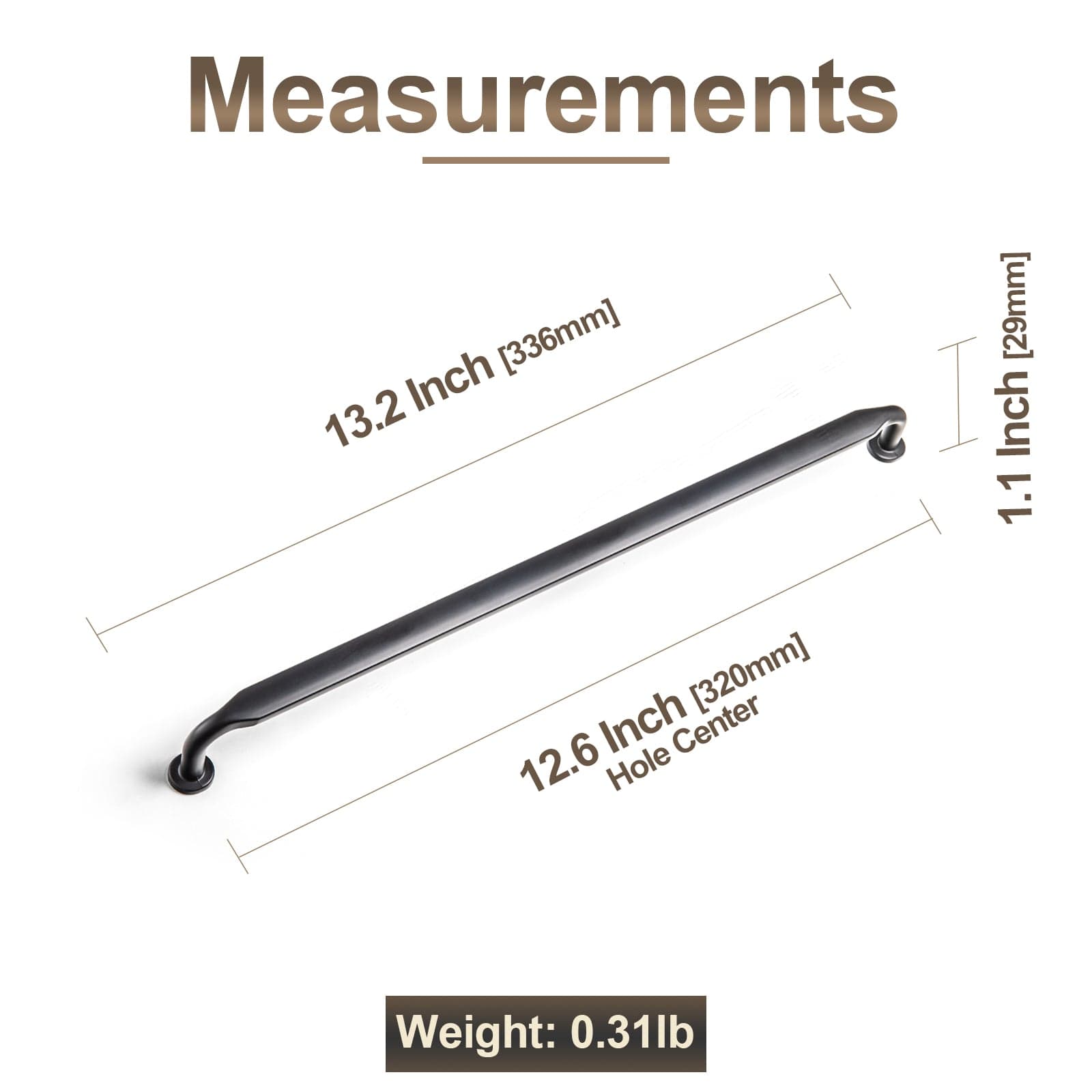 Goo-Ki Minimalist Slim Design Zinc Alloy Cabinet Pulls – Rustic Hardware for a Streamlined Look