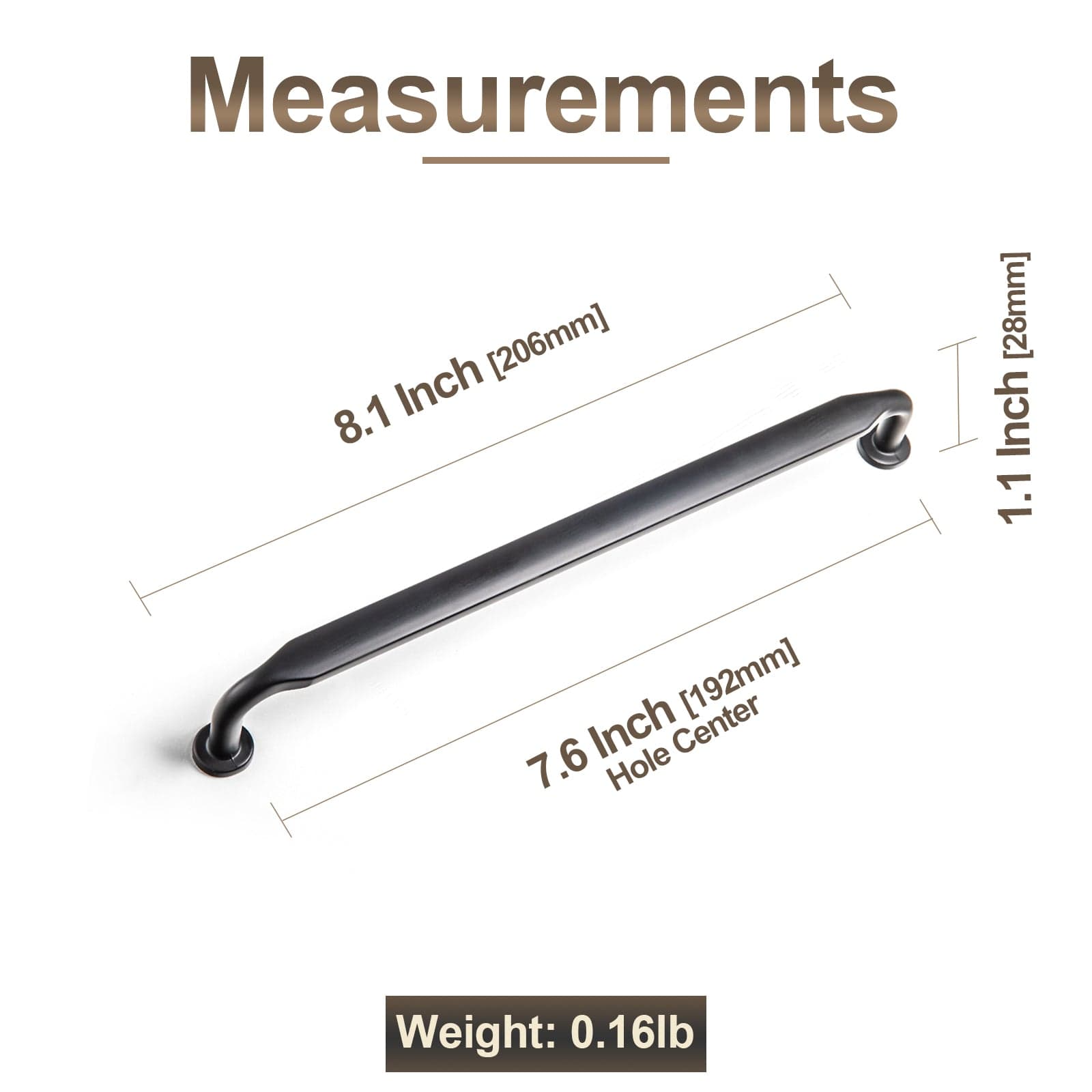 Goo-Ki Minimalist Slim Design Zinc Alloy Cabinet Pulls – Rustic Hardware for a Streamlined Look
