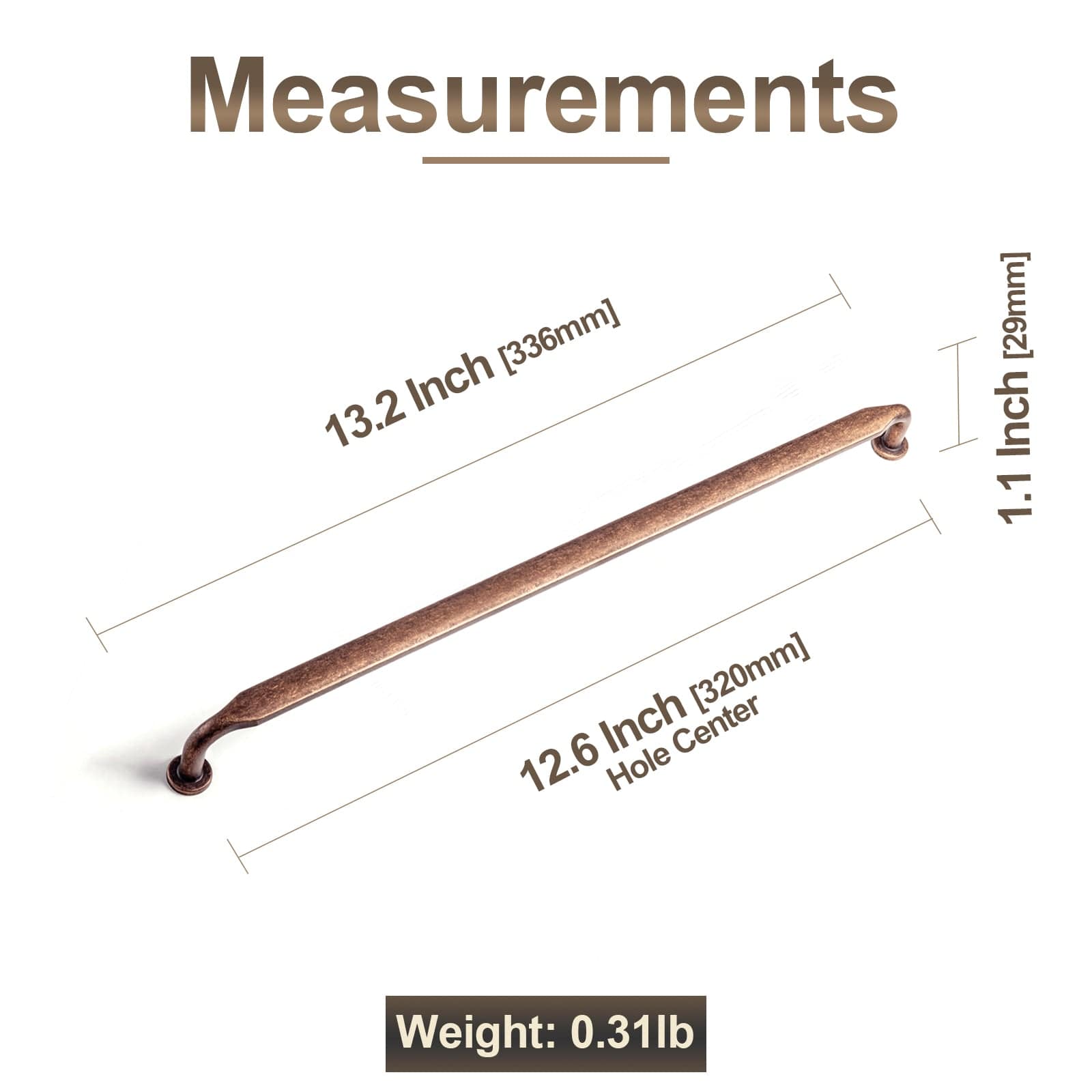 Goo-Ki Minimalist Slim Design Zinc Alloy Cabinet Pulls – Rustic Hardware for a Streamlined Look
