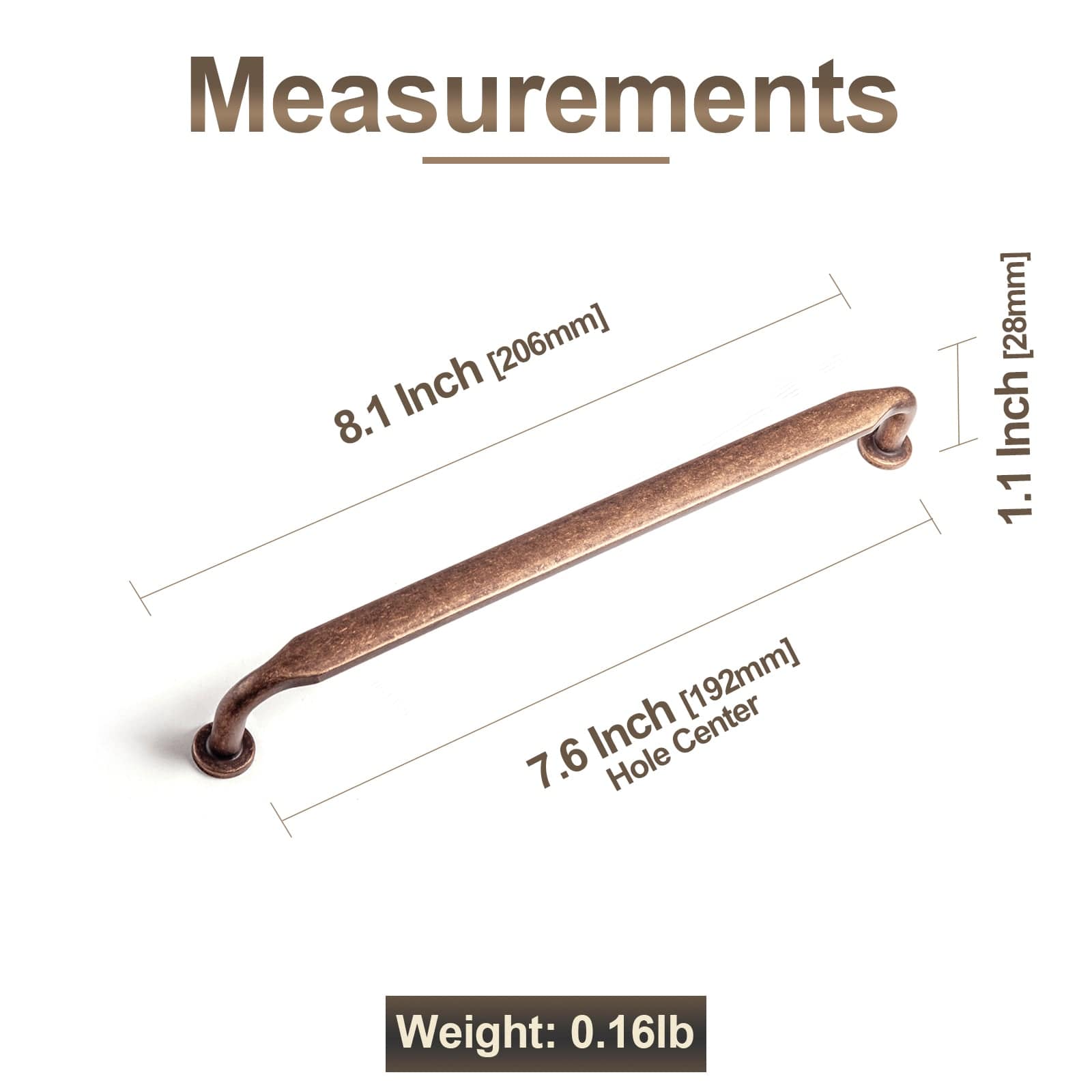 Goo-Ki Minimalist Slim Design Zinc Alloy Cabinet Pulls – Rustic Hardware for a Streamlined Look