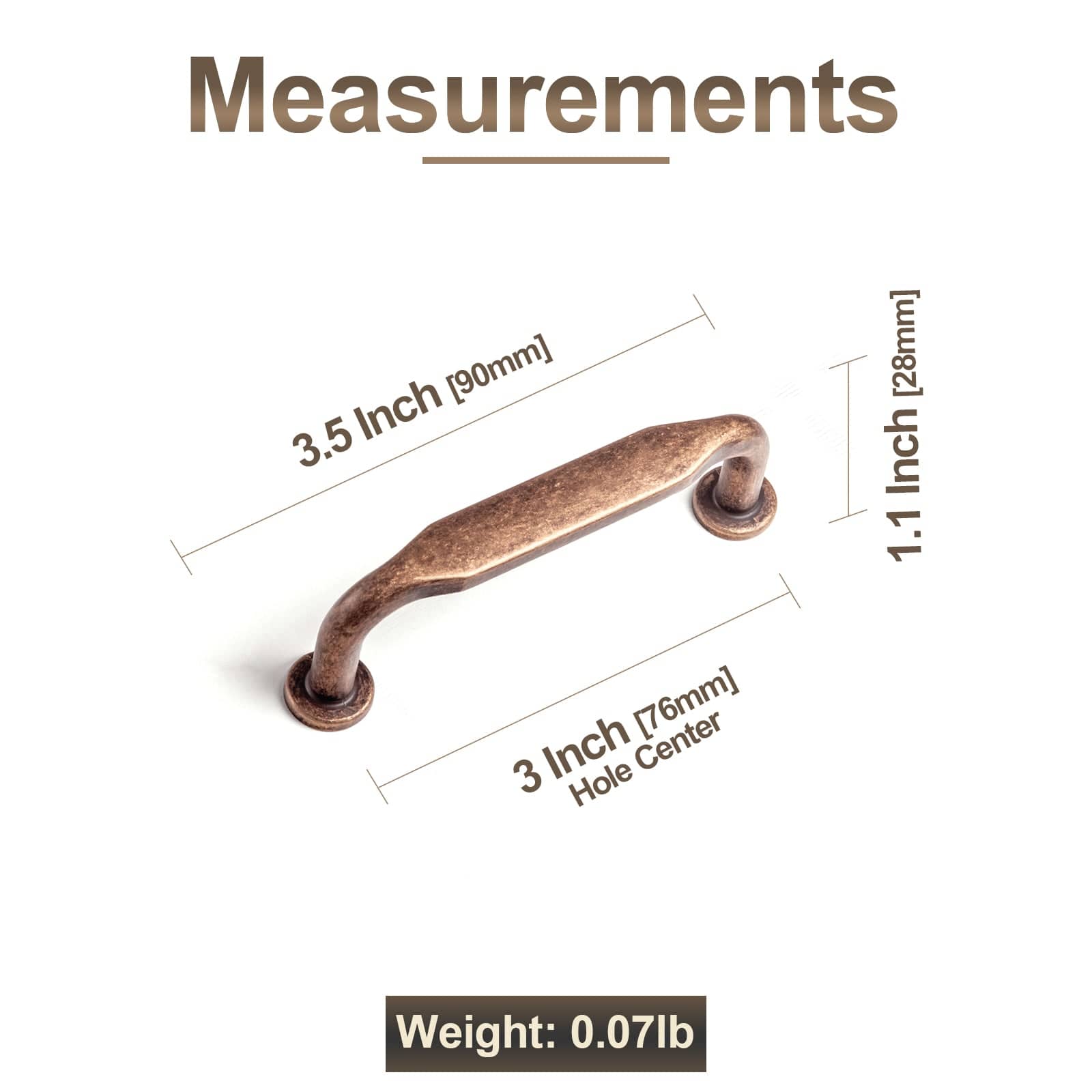 Goo-Ki Minimalist Slim Design Zinc Alloy Cabinet Pulls – Rustic Hardware for a Streamlined Look