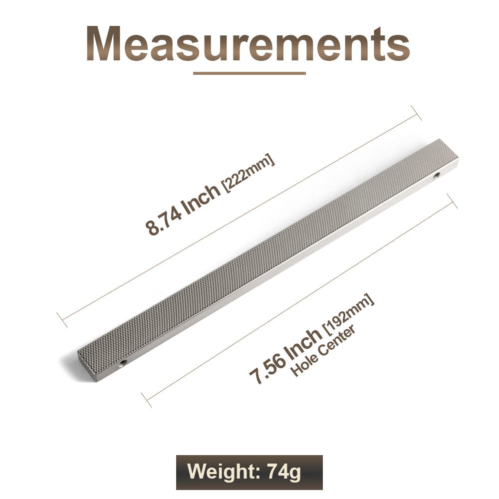 Goo-Ki Modern Aluminum Knurled Cabinet Pull Handles - Comfortable Grip & Long - lasting
