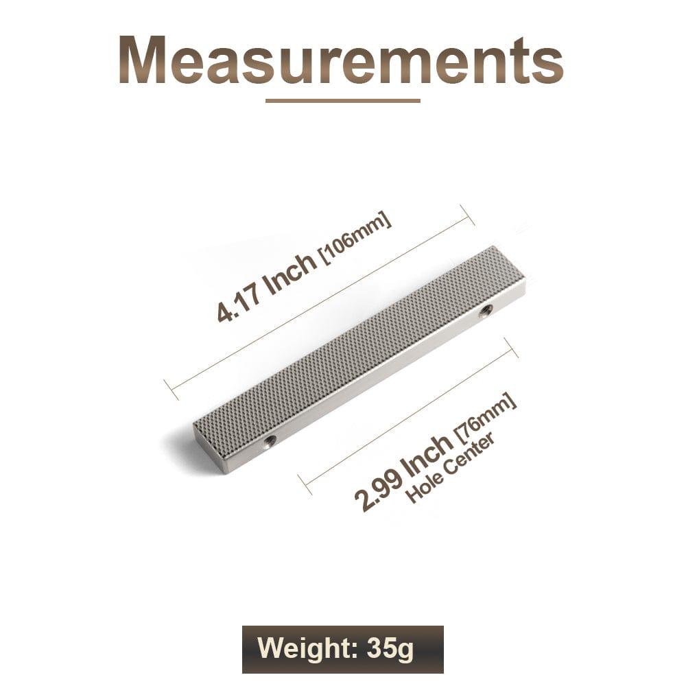 Goo-Ki Modern Aluminum Knurled Cabinet Pull Handles - Comfortable Grip & Long - lasting