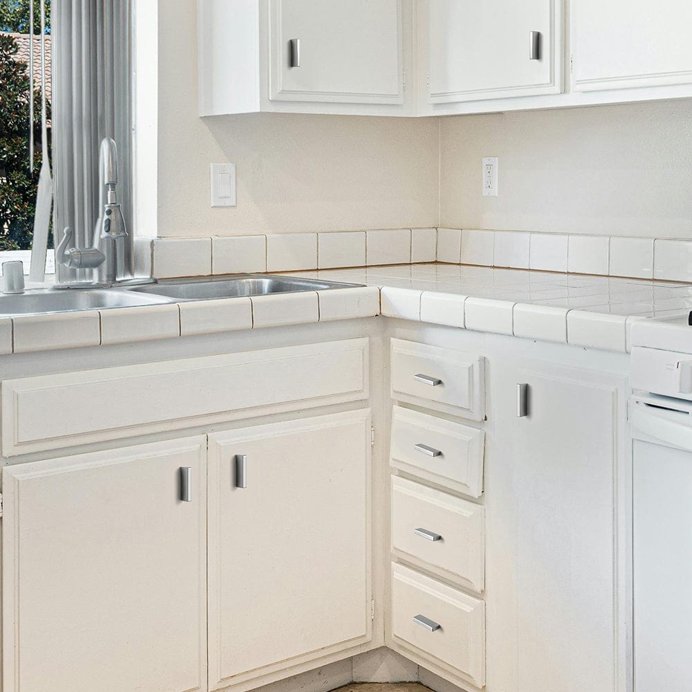 Goo-Ki Modern Aluminum Knurled Cabinet Pull Handles - Comfortable Grip & Long - lasting