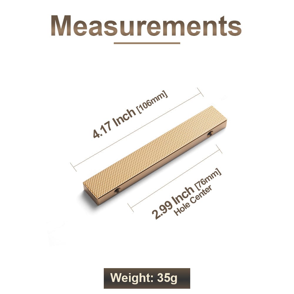 Goo-Ki Modern Aluminum Knurled Cabinet Pull Handles - Comfortable Grip & Long - lasting