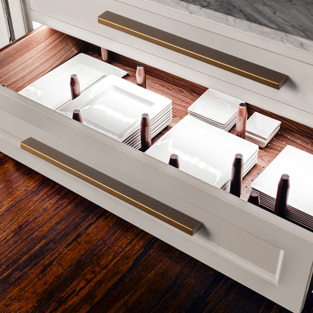 Goo-Ki Modern Aluminum Knurled Cabinet Pull Handles - Comfortable Grip & Long - lasting