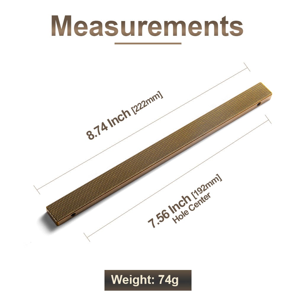 Goo-Ki Modern Aluminum Knurled Cabinet Pull Handles - Comfortable Grip & Long - lasting