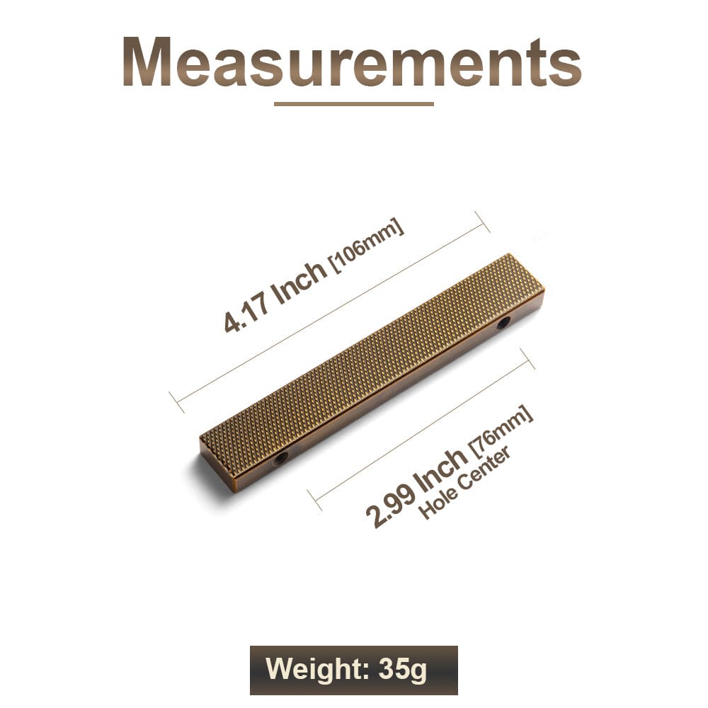 Goo-Ki Modern Aluminum Knurled Cabinet Pull Handles - Comfortable Grip & Long - lasting