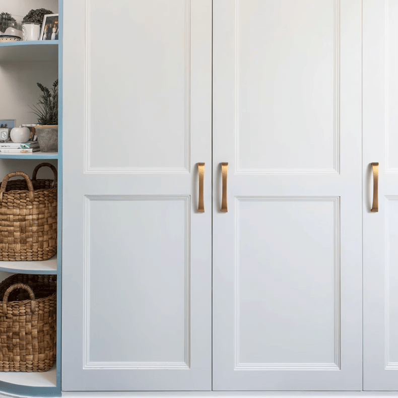 Goo-Ki Modern Arch Pull Yellow Bronze Drawer Knobs Kitchen Cabinet Handles