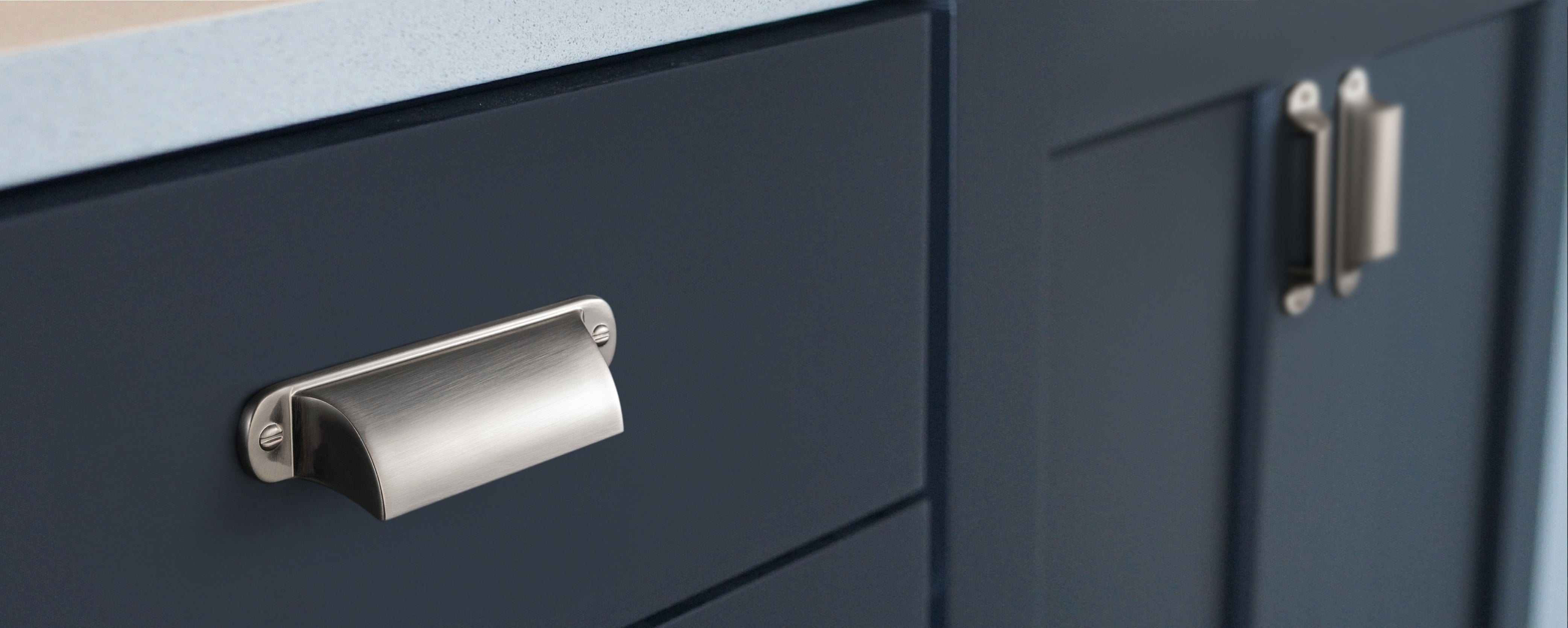 Goo-Ki Modern Multi-Color Cabinet Cup Pulls Bin Drawer Pull Stylish Hardware for Furniture Upgrades