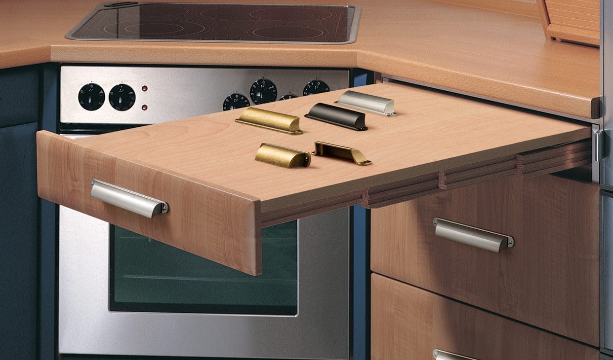 Goo-Ki Modern Multi-Color Cabinet Cup Pulls Bin Drawer Pull Stylish Hardware for Furniture Upgrades