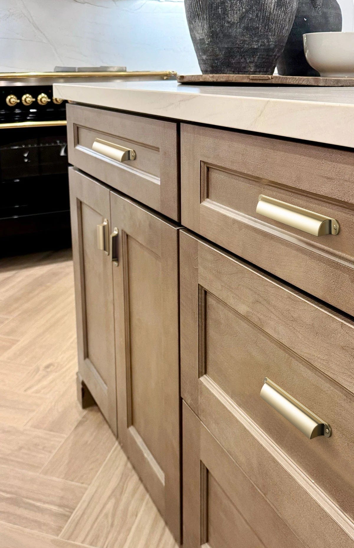 Goo-Ki Modern Multi-Color Cabinet Cup Pulls Bin Drawer Pull Stylish Hardware for Furniture Upgrades