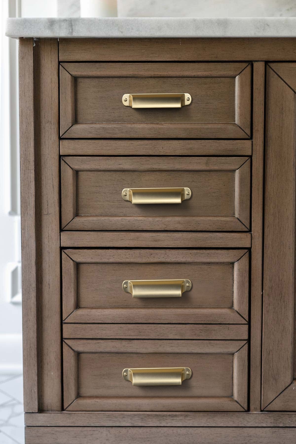 Goo-Ki Modern Multi-Color Cabinet Cup Pulls Bin Drawer Pull Stylish Hardware for Furniture Upgrades