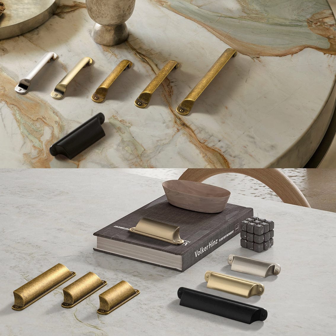 Goo-Ki Modern Multi-Color Cabinet Cup Pulls Bin Drawer Pull Stylish Hardware for Furniture Upgrades